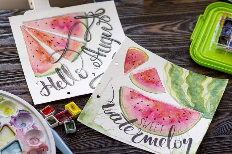 watermelon fruit paintings