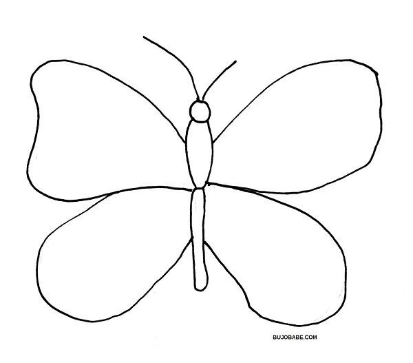 how to draw a butterfly step 5