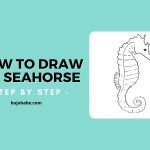 how to draw a seahorse step by step