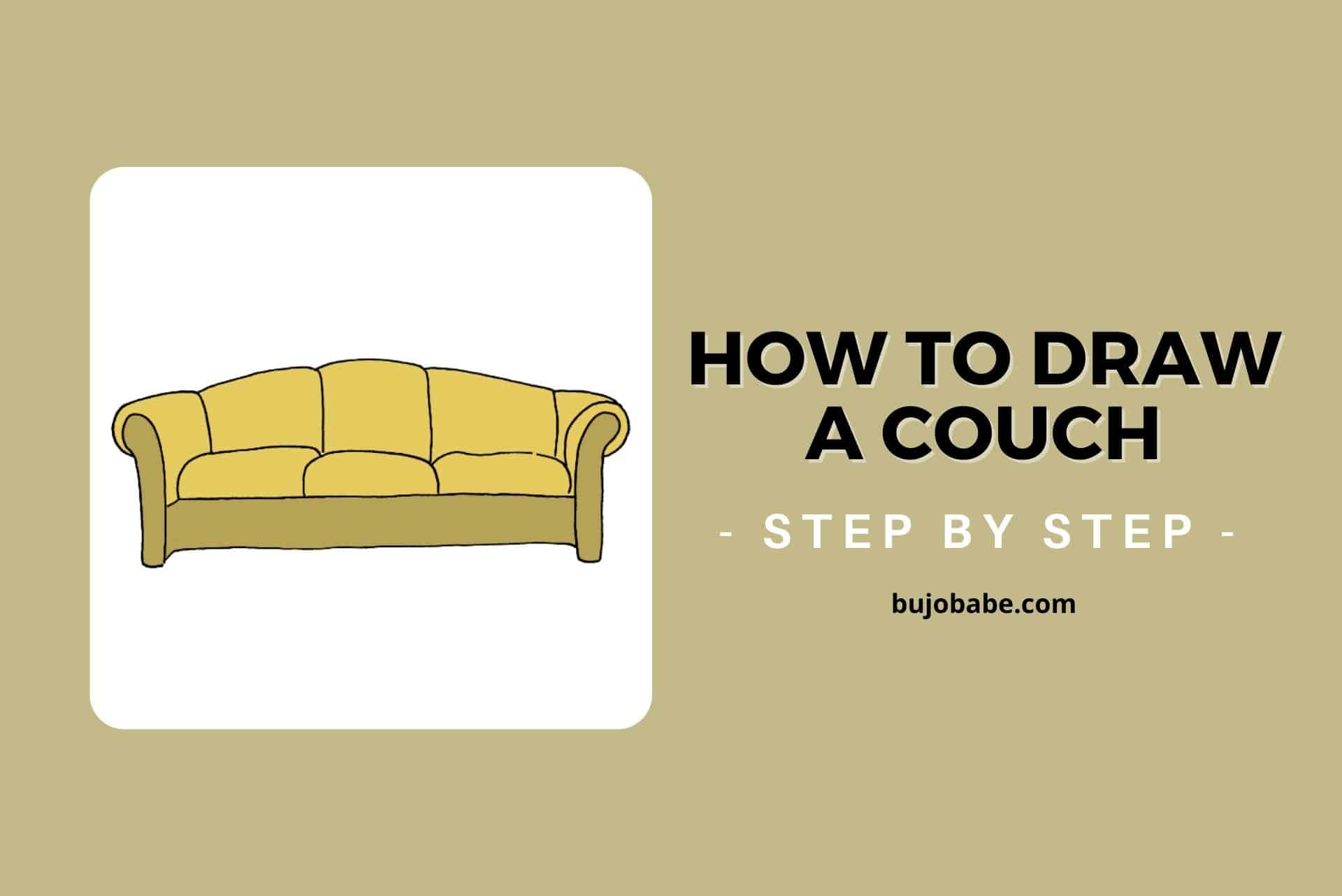 How To Draw A Couch (Best Tutorial To Follow) Bujo Babe