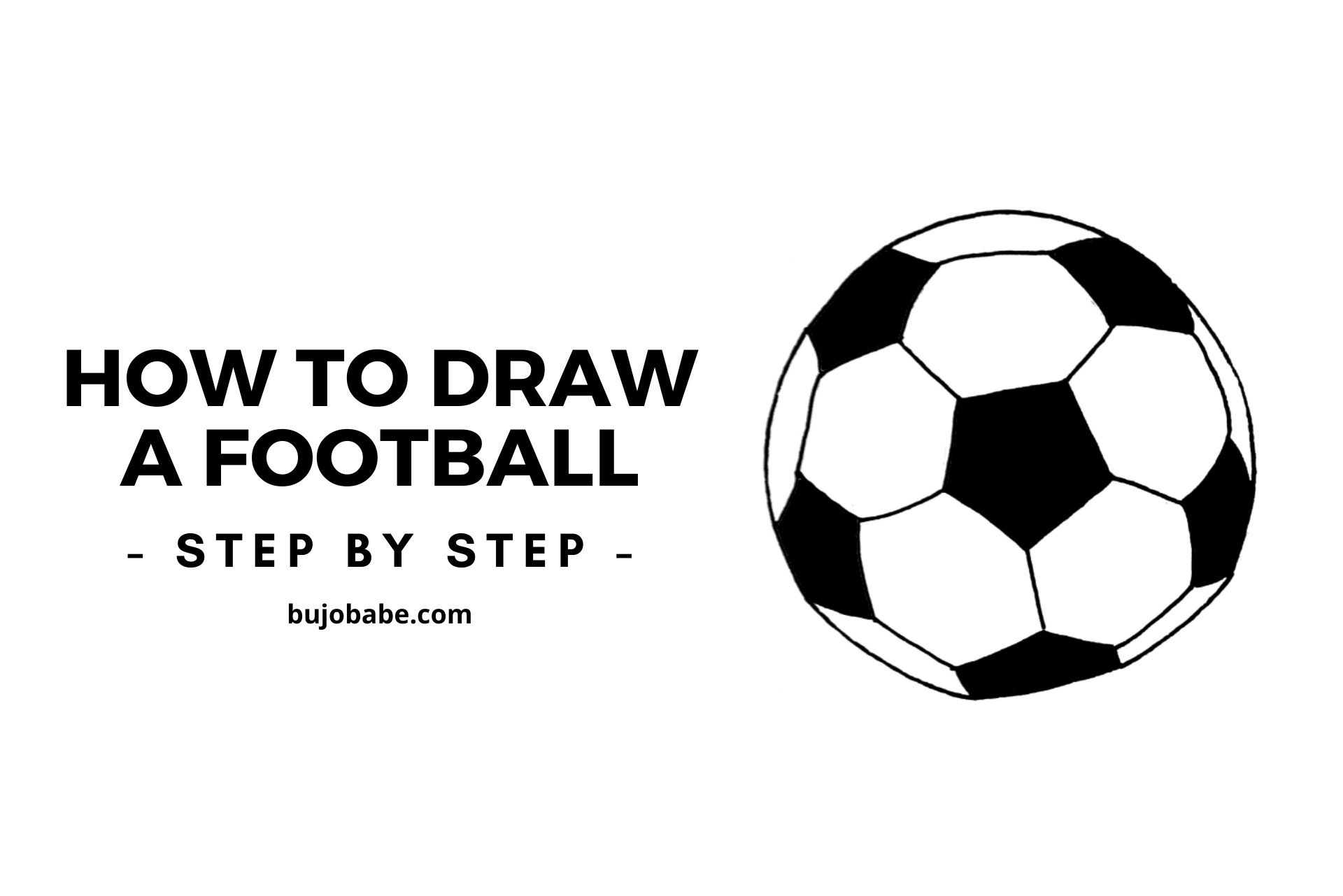 how to draw a football step by step