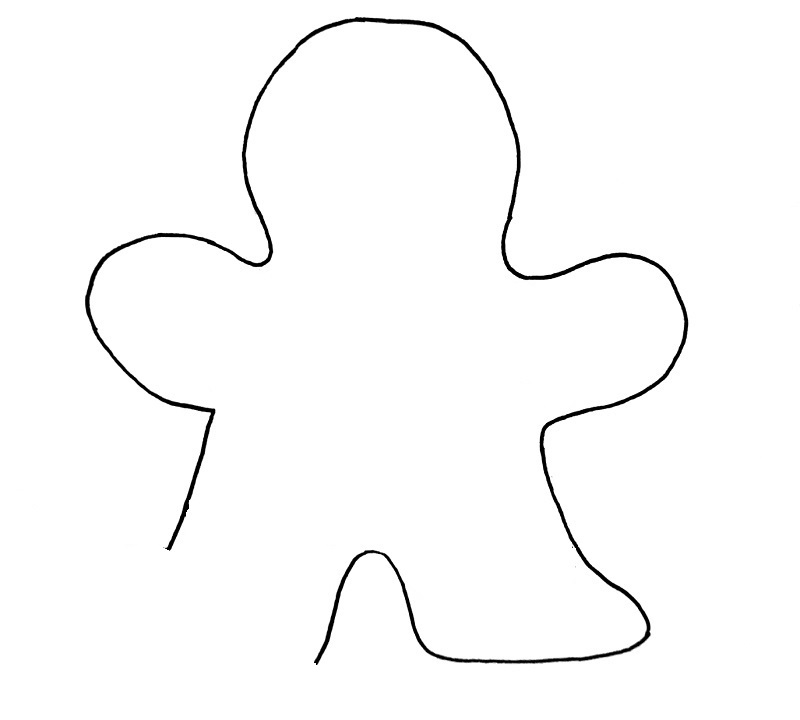 how to draw a gingerbread man step 6