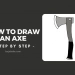 how to draw an axe step by step