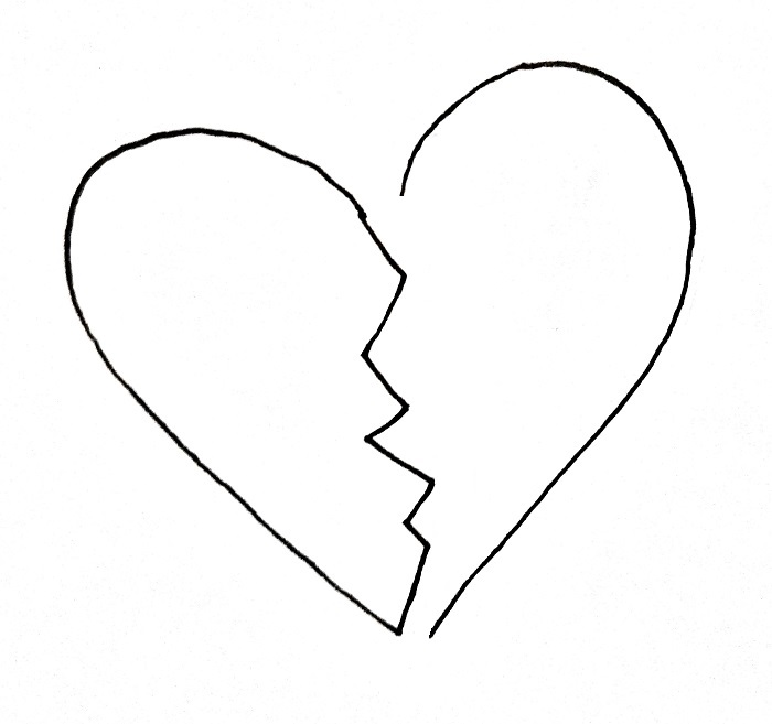 How To Draw A Broken Heart Step 3
