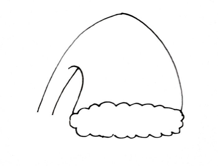 How To Draw A Santa Hat Step 4