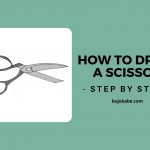 how to draw a scissor step by step