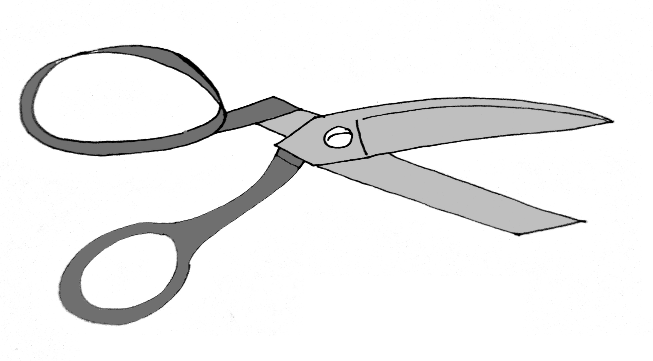 How To Draw A Scissors Step 10