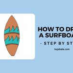 how to draw a surfboard step by step