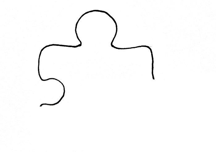 How To Draw A Puzzle Piece Step 3