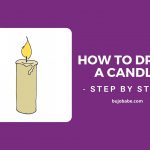 how to draw a candle step by step