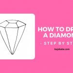 how to draw a diamond step by step