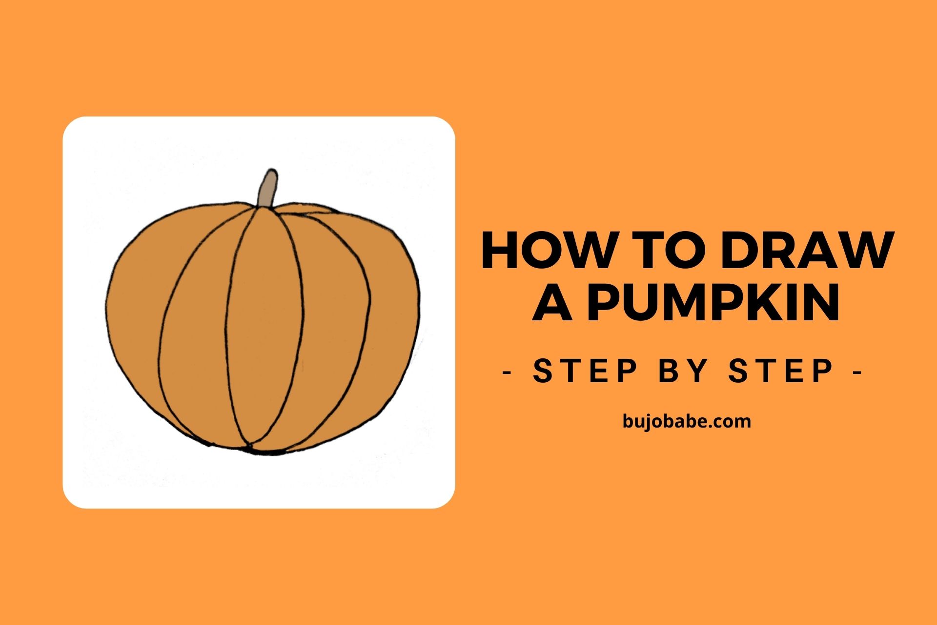 how to draw a pumpkin step by step