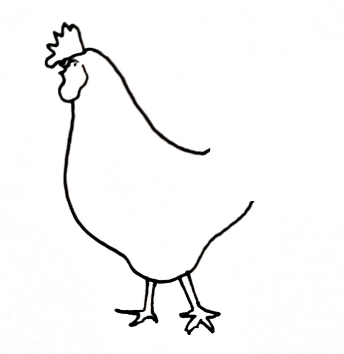 How To Draw A Chicken Step 4